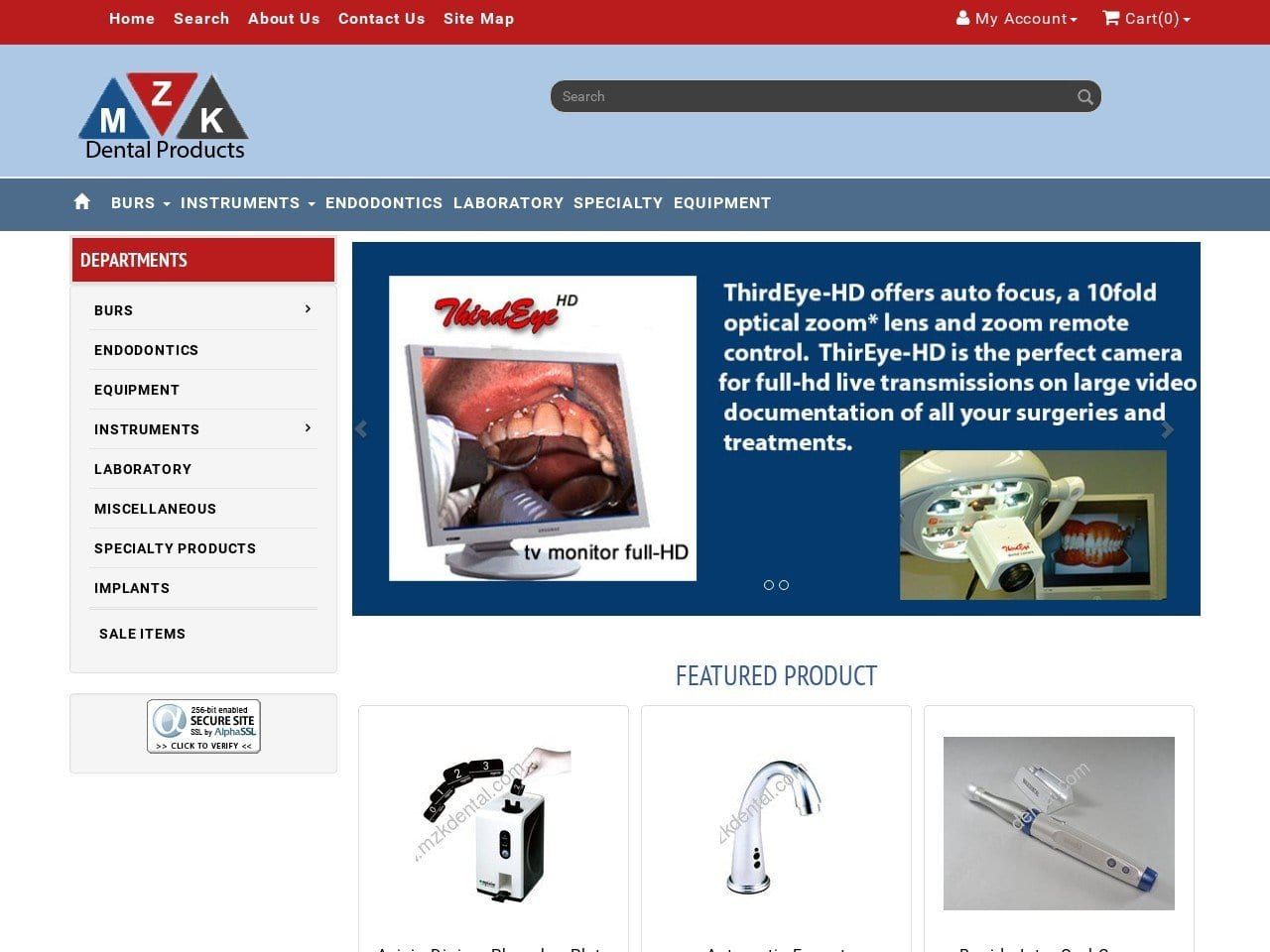 MZK Dental Website Screenshot from mzkdental.com