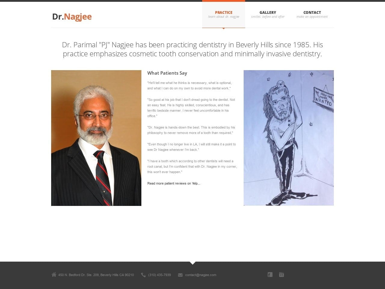 Dr. Parimal J. Nagjee DDS Website Screenshot from nagjee.com