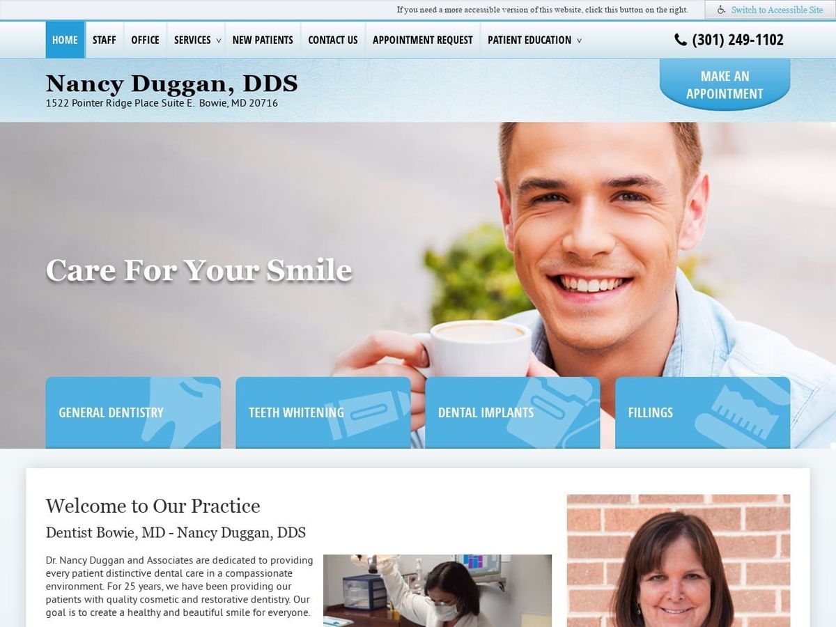 Duggan Nancy J DDS Website Screenshot from nancyduggandds.com