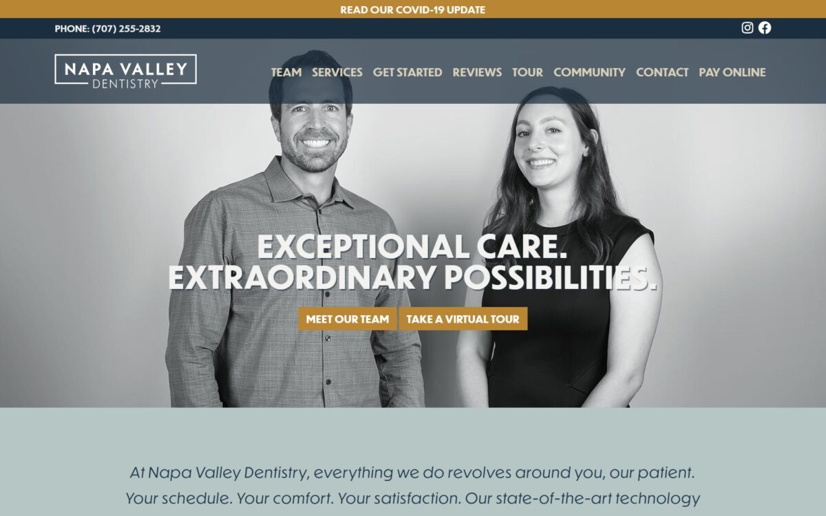 napavalleydentistry.com screenshot