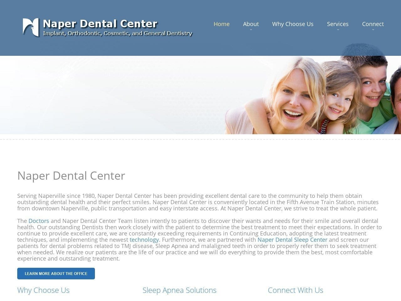 Naper Dental Center Website Screenshot from naperdentalcenter.com