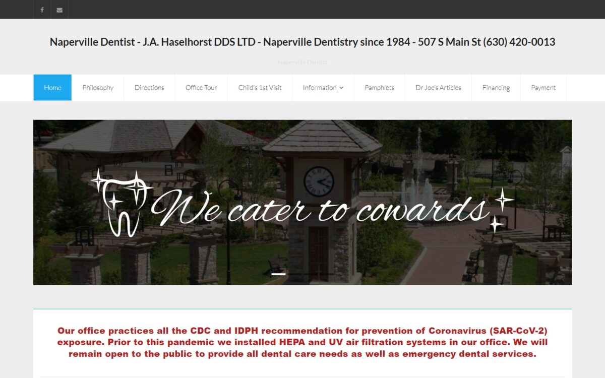 napervilledentist.com screenshot