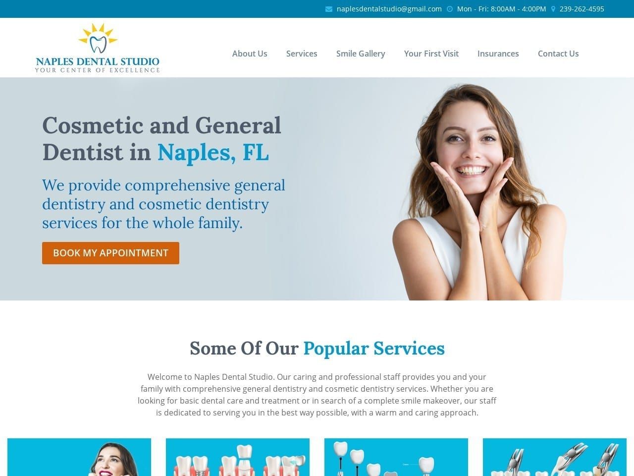 Naples Dental Studio Website Screenshot from naplesdentalstudio.com