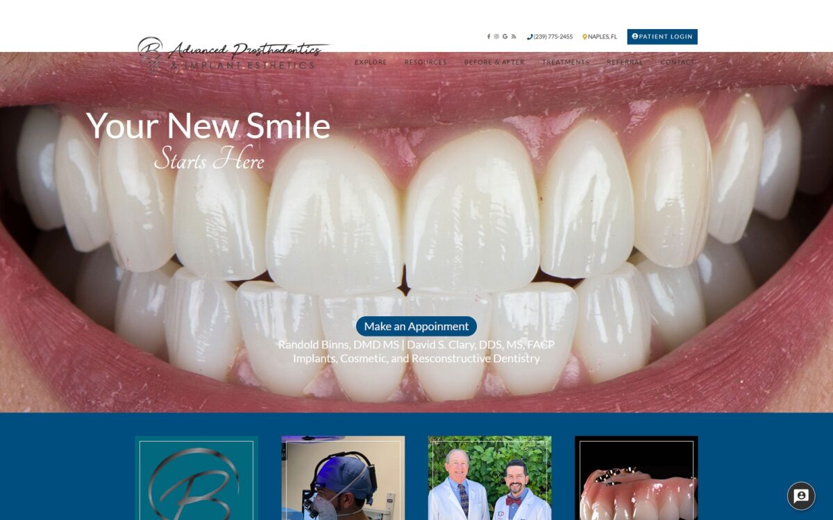 naplesdentist.com screenshot