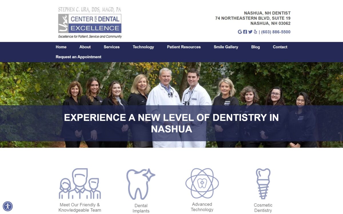 nashuadental.com screenshot