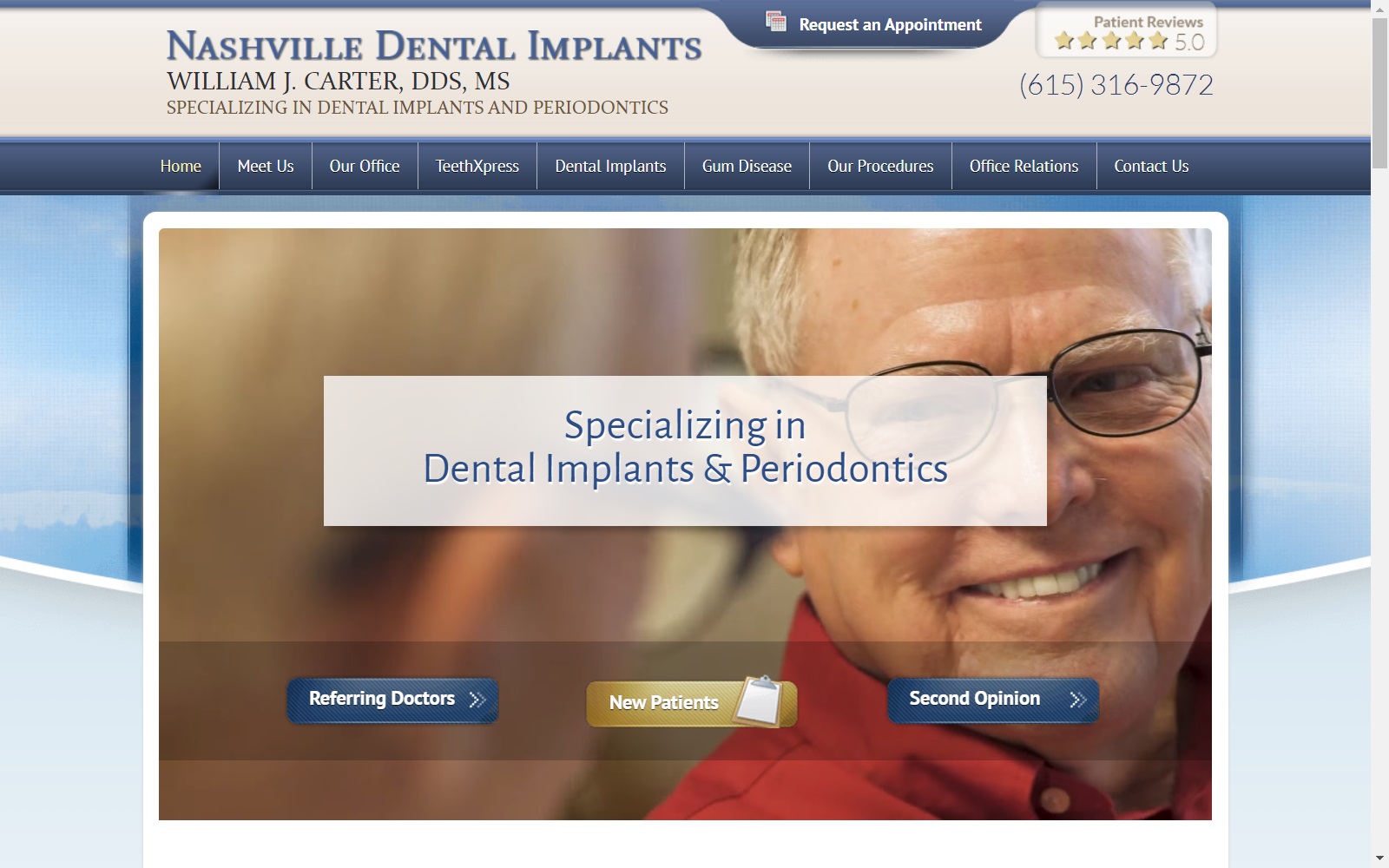 nashvilledentalimplants.com screenshot