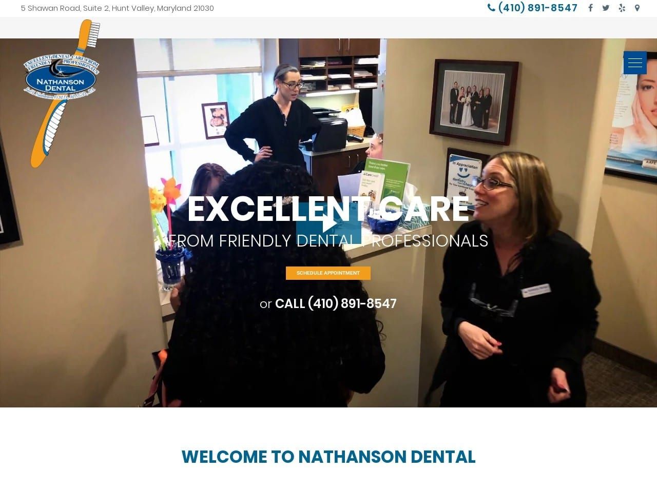 Nathanson Dental Website Screenshot from nathansondental.com