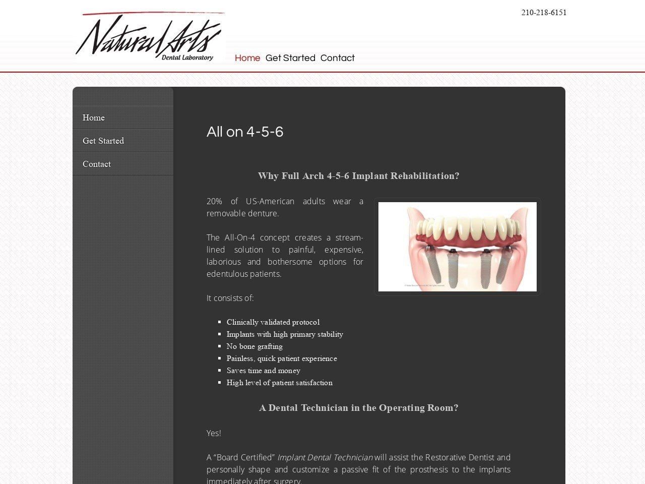 Natural Arts Dental Website Screenshot from naturalartsdental.com