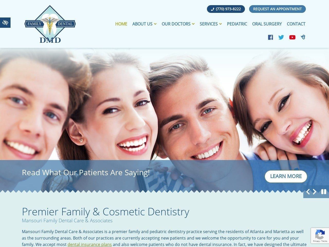 Natural Smile Dentist Website Screenshot from naturalsmile.com