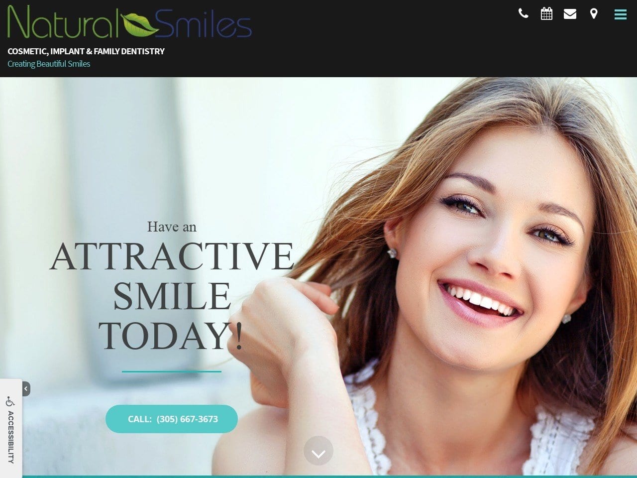 Natural Smiles Miami Website Screenshot from naturalsmilesmiami.com