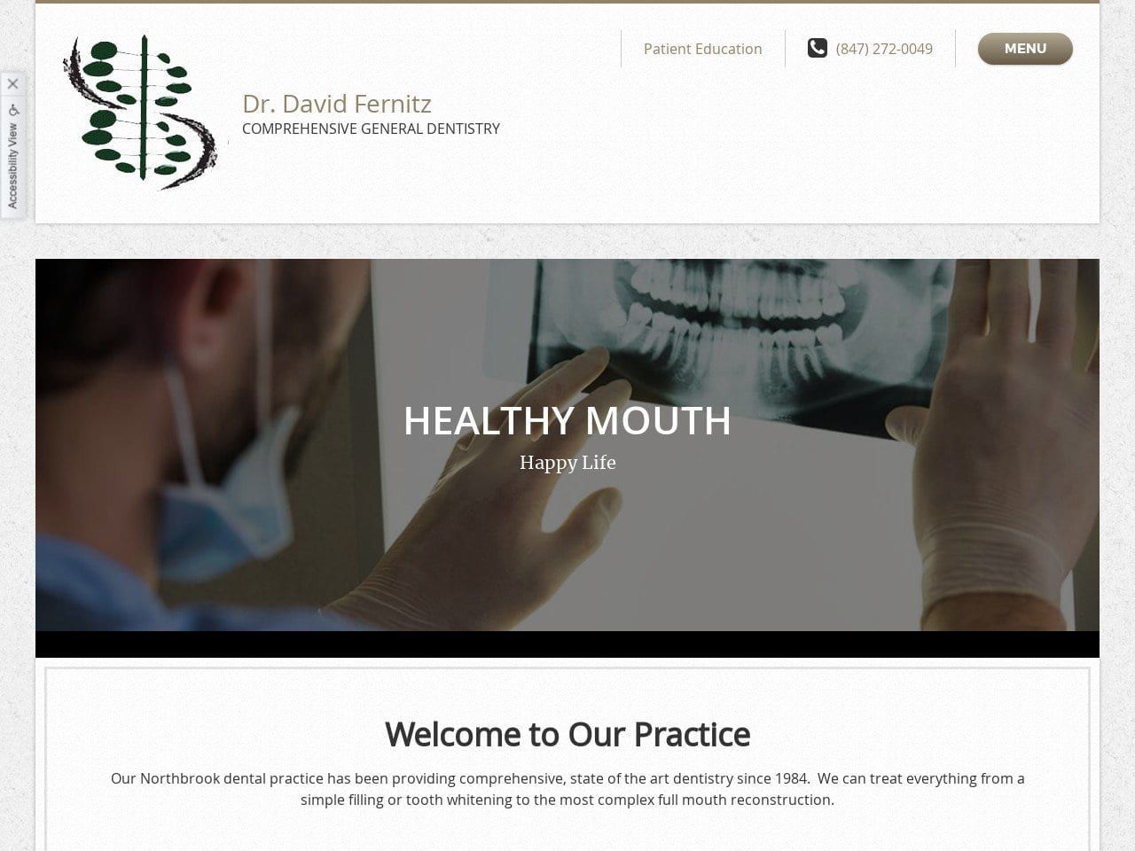 David D Fernitz DDS Website Screenshot from nbkdental.com