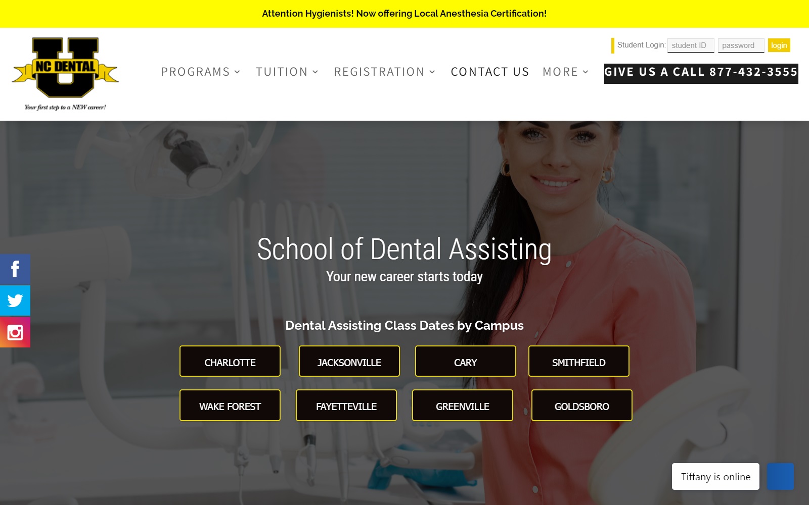 ncdentalu.com screenshot