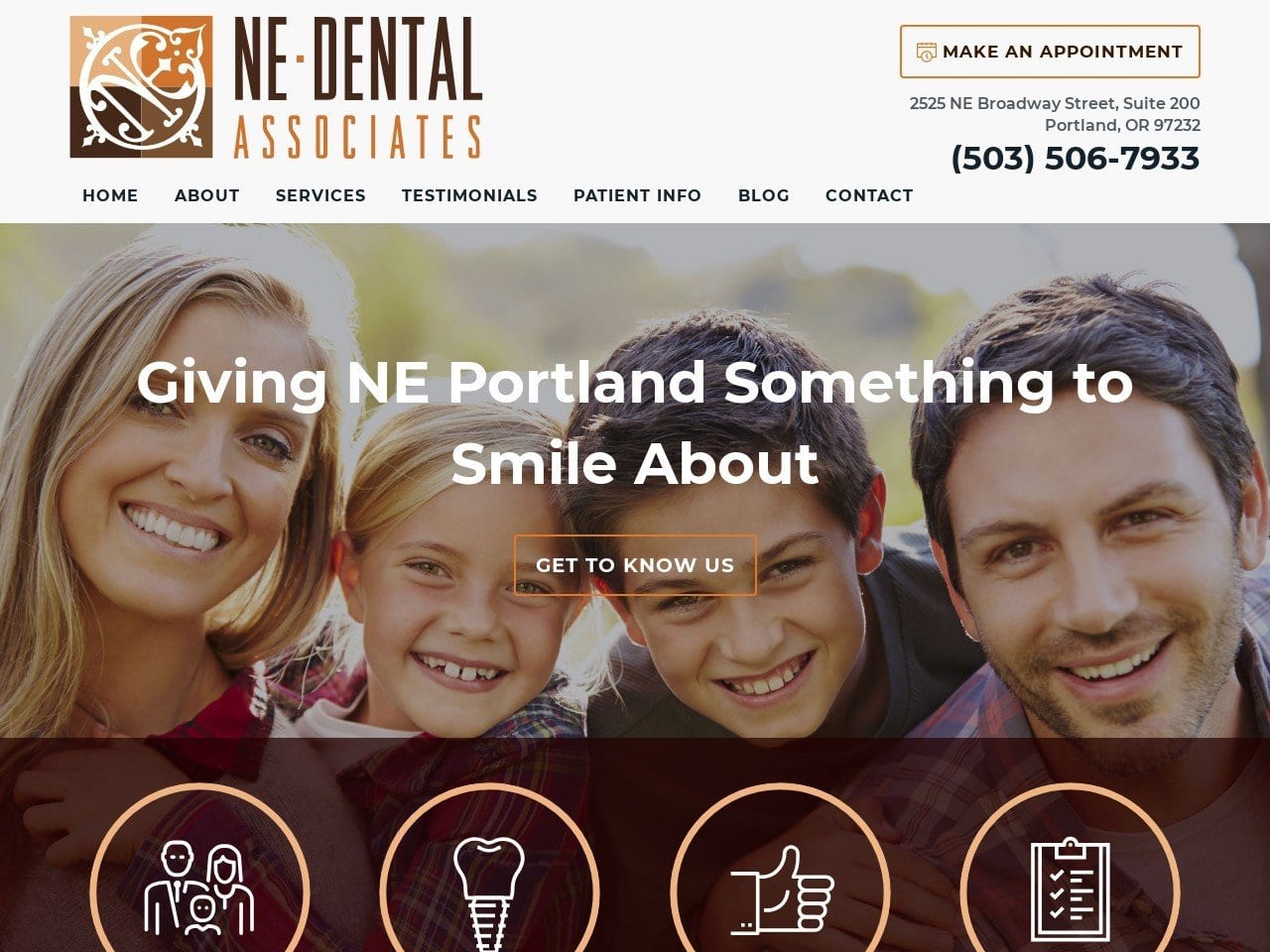 Ne Dental  Associates Website Screenshot from nedentalassociates.com