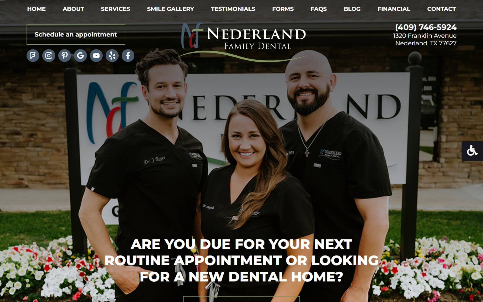 nederlandfamilydental.com screenshot