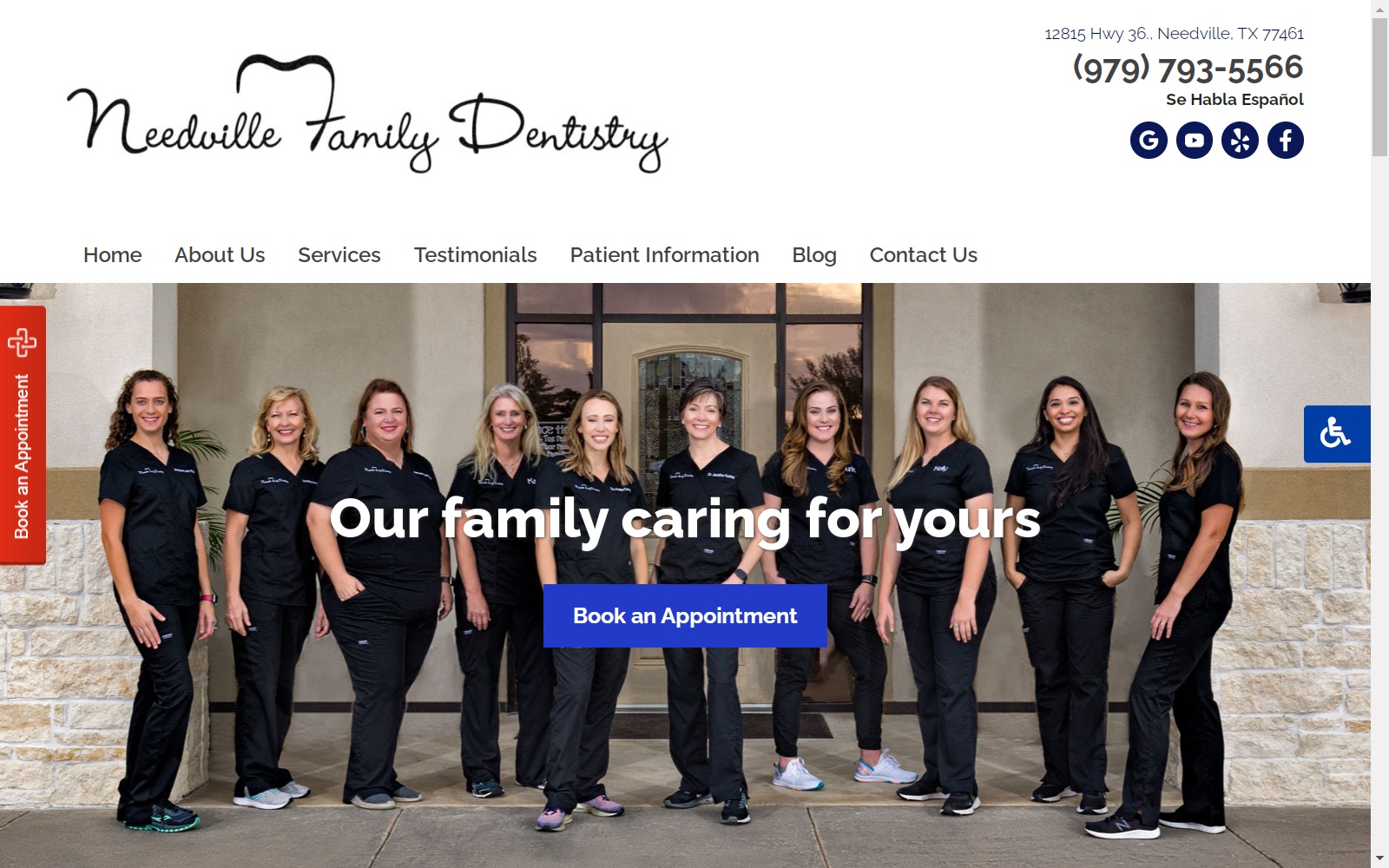 needvillefamilydentistry.com screenshot