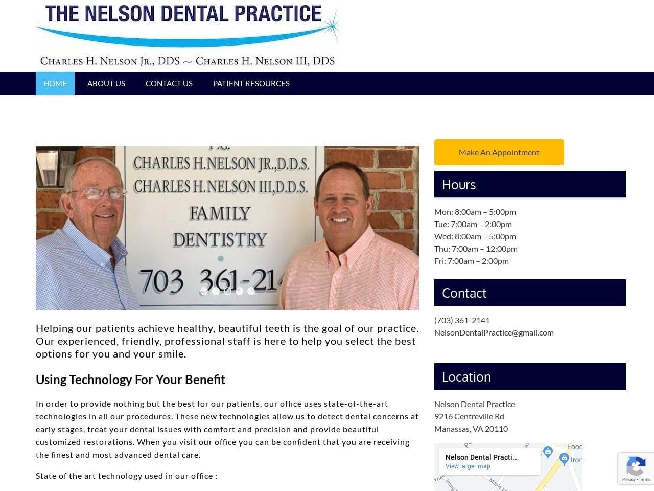 Nelson Dental Practice Website Screenshot from nelsondentalpractice.com