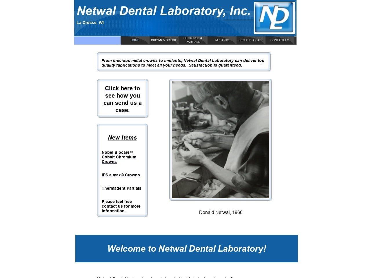 Netwal Dental Website Screenshot from netwaldental.com