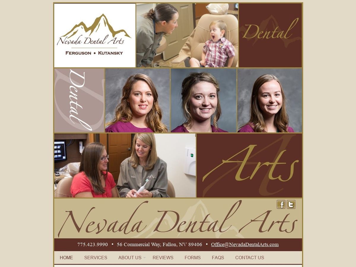 Nevada Dental Arts Website Screenshot from nevadadentalarts.com