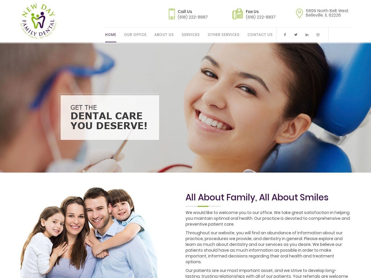 Newday Dentistry Website Screenshot from newdaydentistry.com