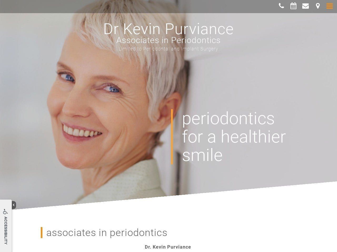 Associates in Periodontics Website Screenshot from newgums.com
