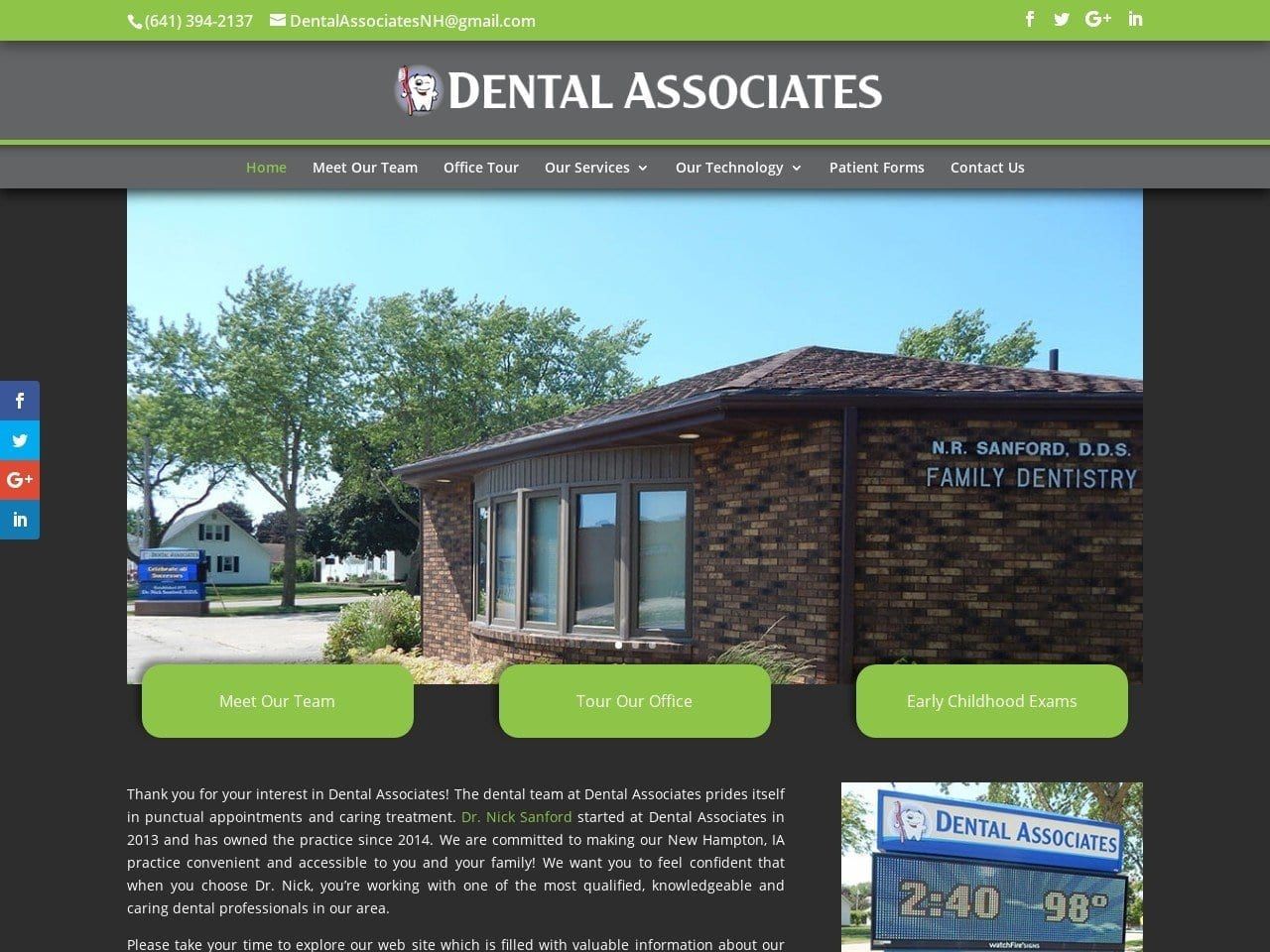 Dental Associates Website Screenshot from newhamptondentist.com