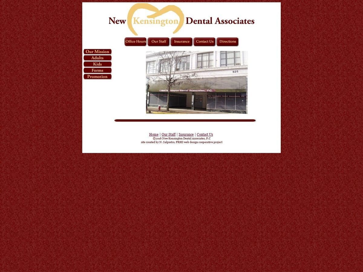 New Kensington Dental Associates Website Screenshot from newkendental.com