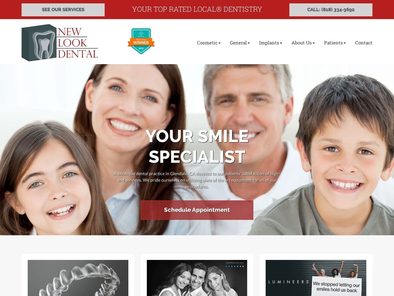 Dr. Lousine V. Kirakosian DDS Website Screenshot from newlookdentalinc.com