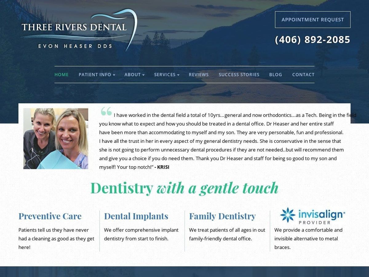 Roger K Newman DDS Website Screenshot from newmandentistry.com