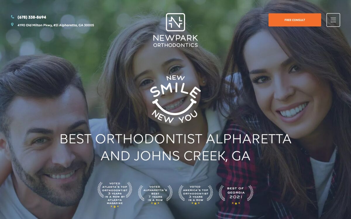 newparkortho.com screenshot