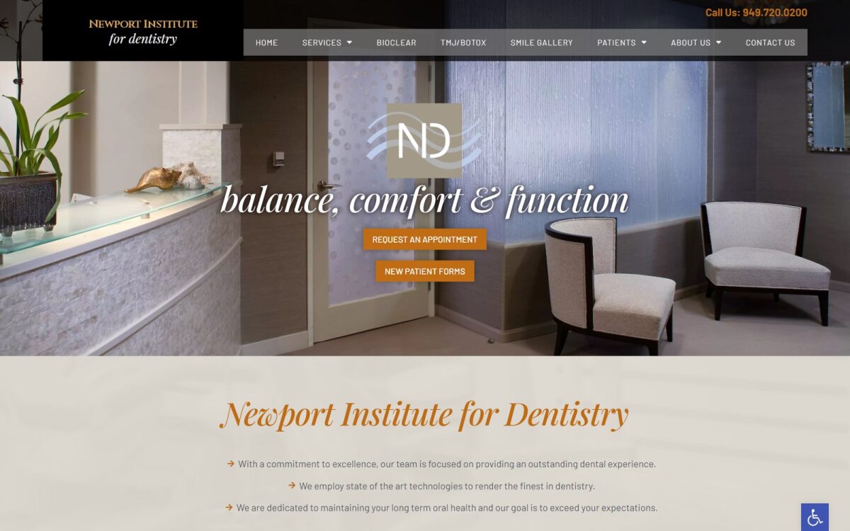 newportinstitutefordentistry.com screenshot