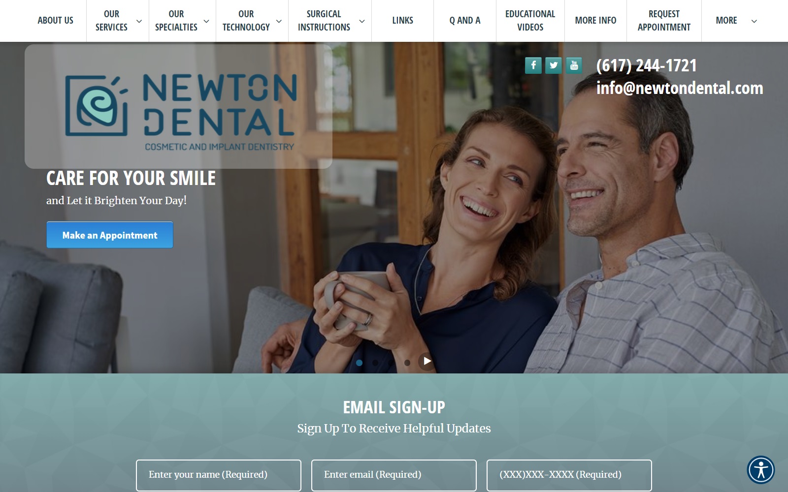 newtondental.com screenshot