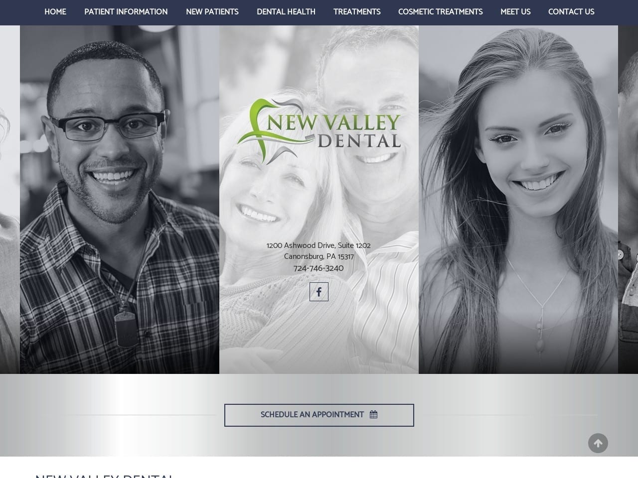 New Valley Dental Website Screenshot from newvalleydental.com