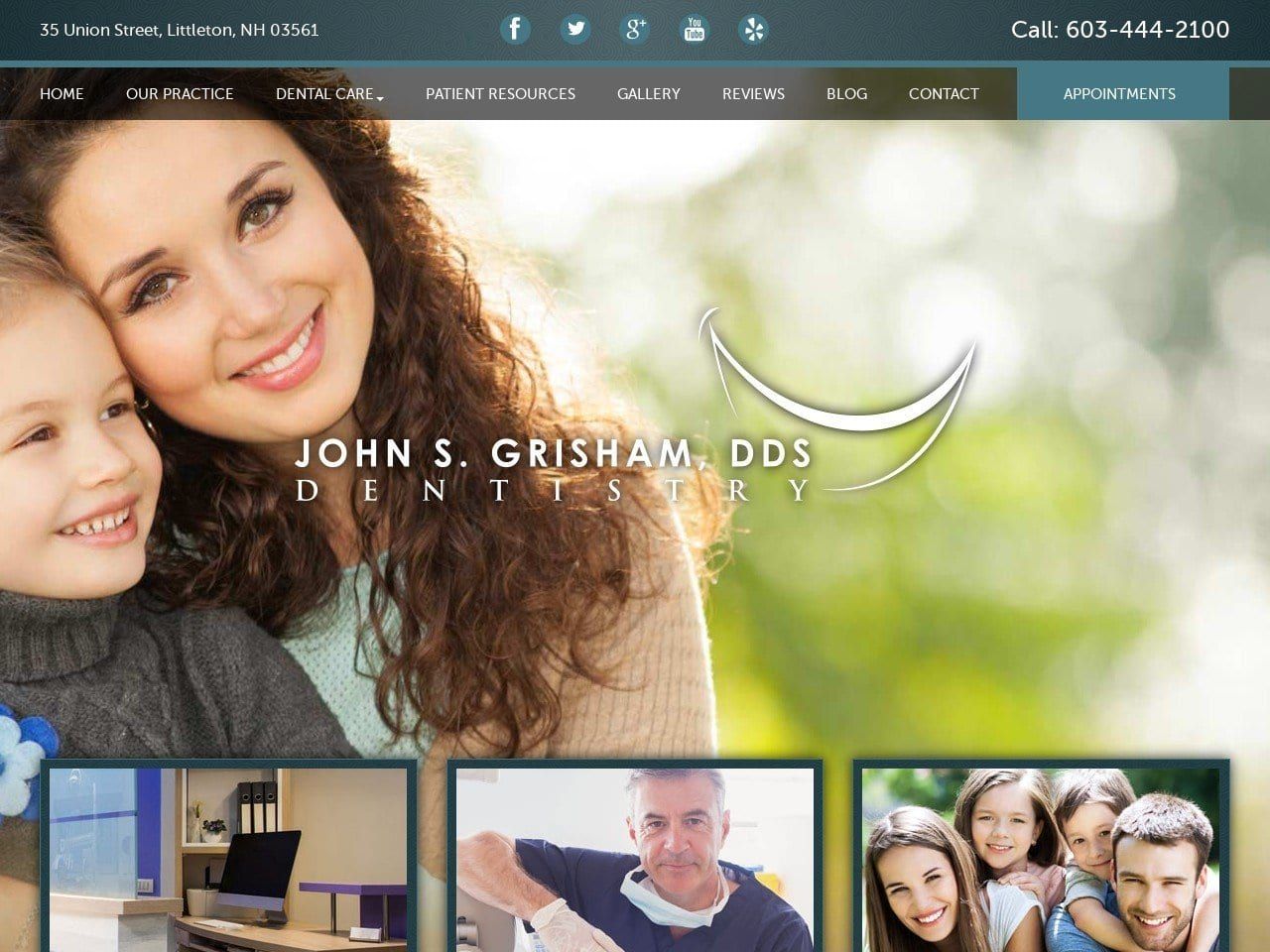 Grisham John S DDS Website Screenshot from nhsmiles.com