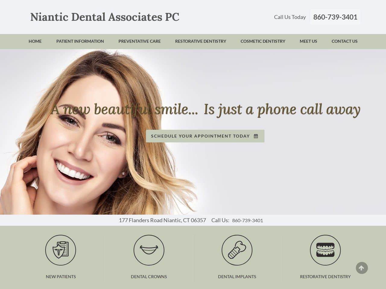 Niantic Dental Associates PC Website Screenshot from nianticdental.com
