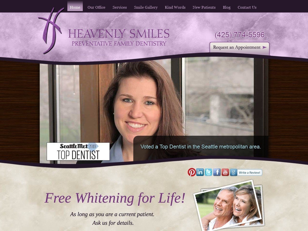 Heavenly Smiles Website Screenshot from nicholemartindmd.com