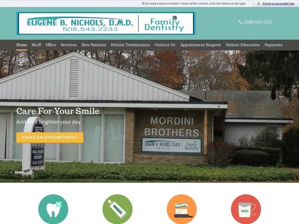 Nichols Eugene B DDS Website Screenshot from nicholsfamilydentistry.com