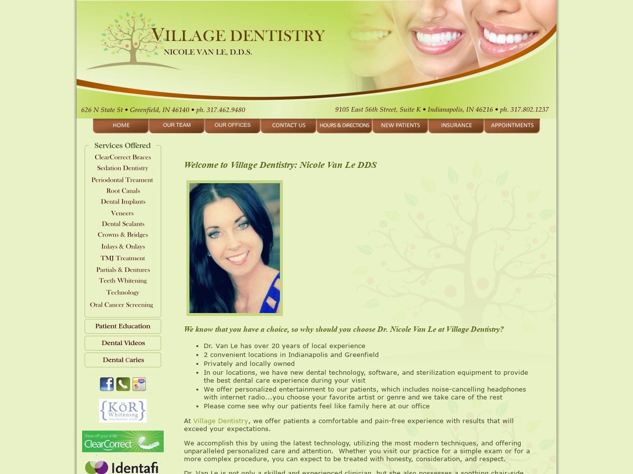 Village Dentistry Nicole Van Le DDS Website Screenshot from nicolevanledds.com