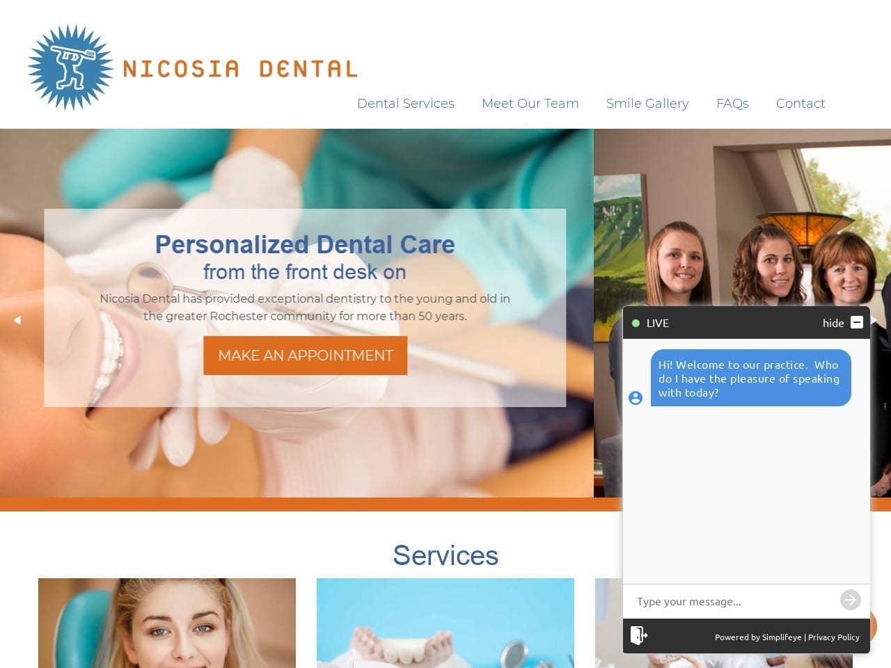 Nicosia Dental Pllc Website Screenshot from nicosiadental.com