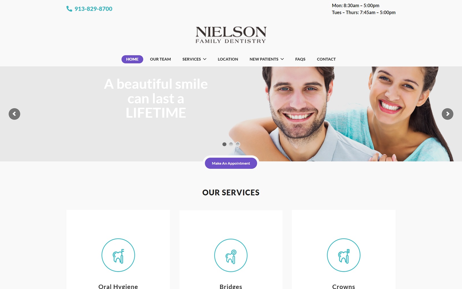 nielsonfamilydentistry.com screenshot