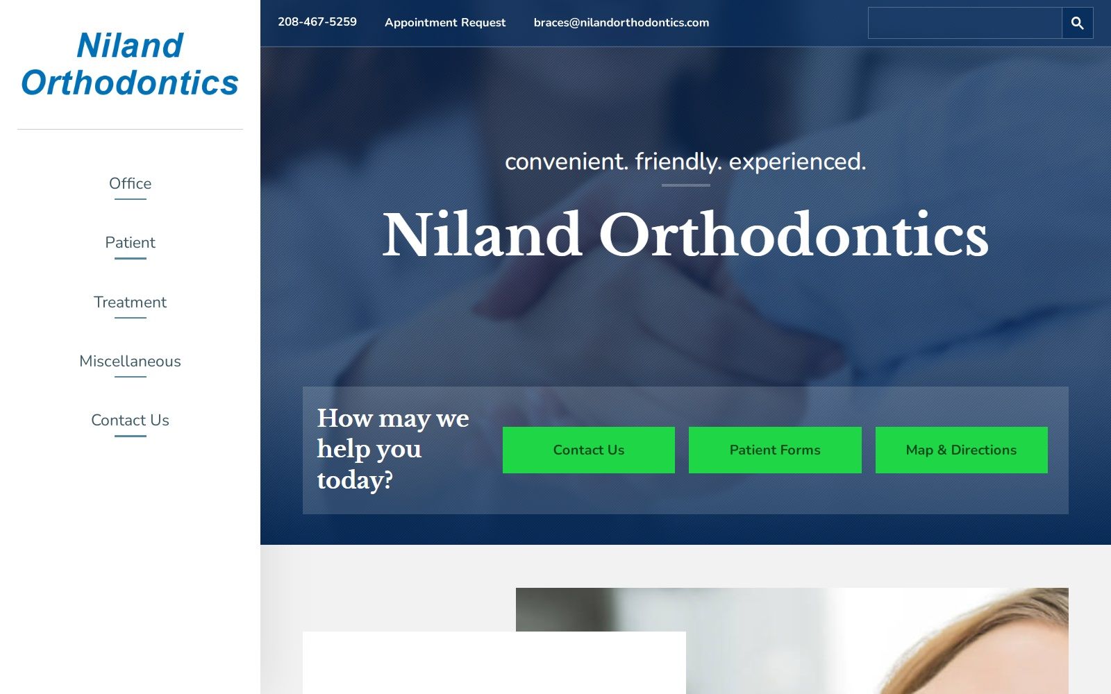 nilandorthodontics.com screenshot