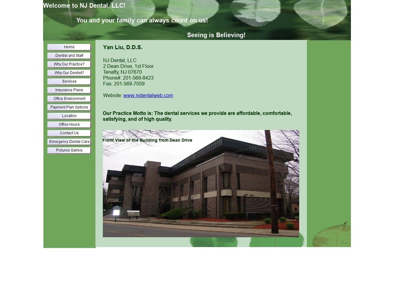 N J Dental LLC Website Screenshot from njdentalweb.com