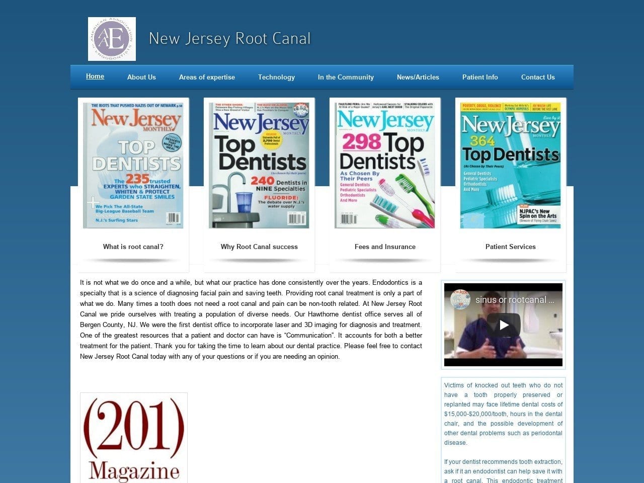 New Jersey Root Canal Bauer Christopher DDS Website Screenshot from njrootcanal.com