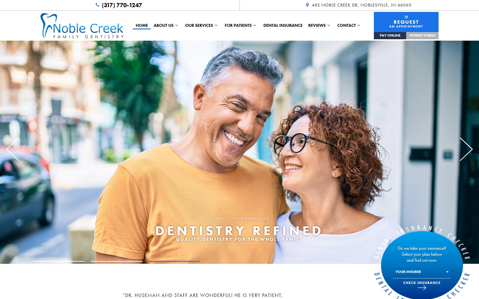 noblecreekfamilydentistry.com screenshot