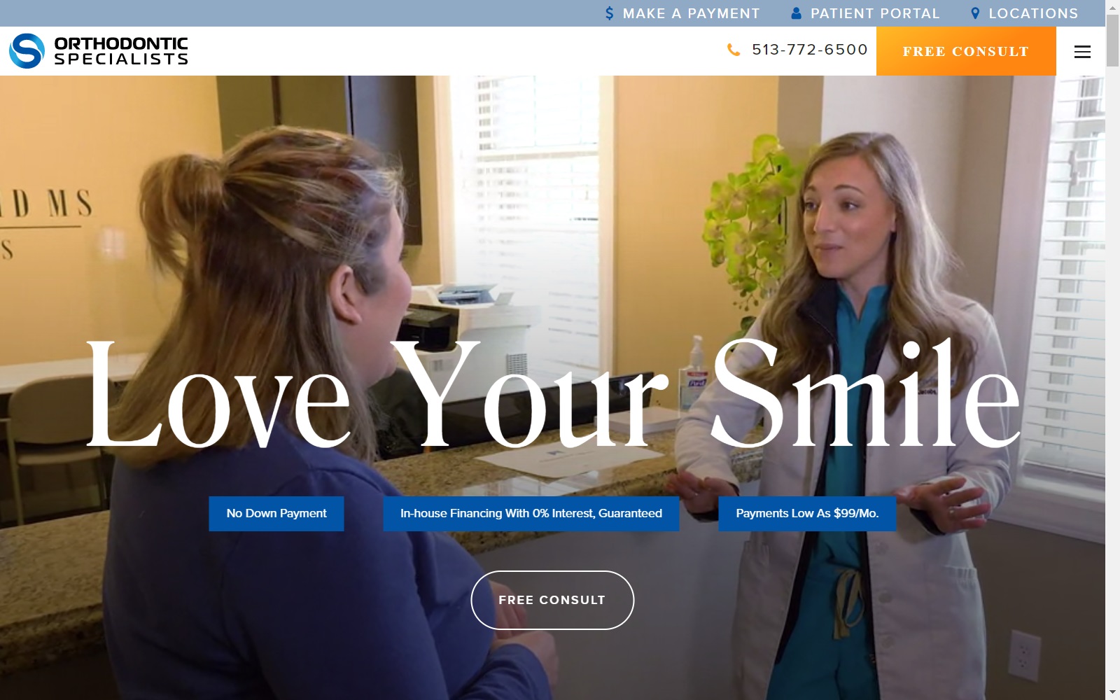 nodownpayment4braces.com screenshot