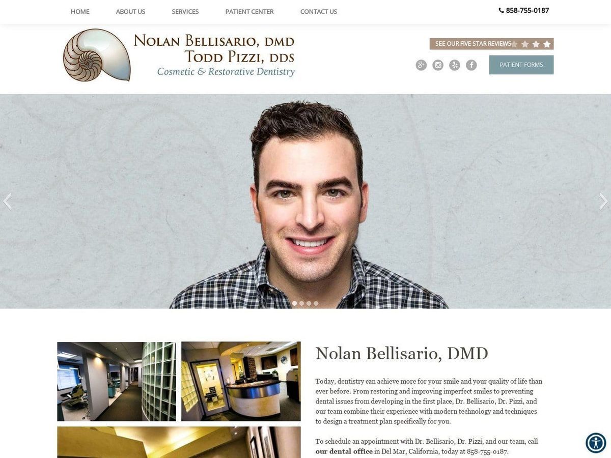 Nolan Bellisario DMD Website Screenshot from nolanbellisario.com