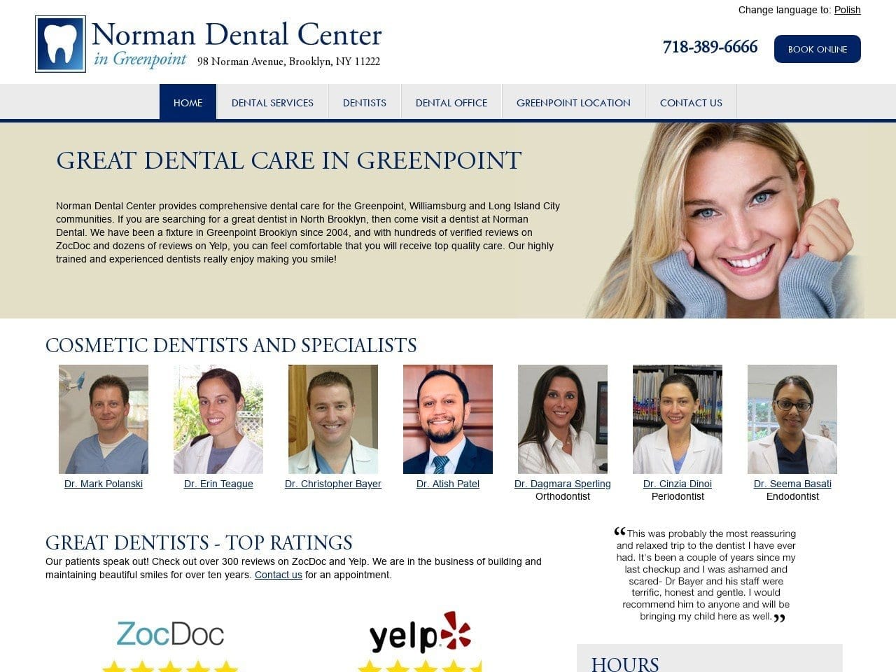 Norman Dental  Center Website Screenshot from normandentalcenter.com