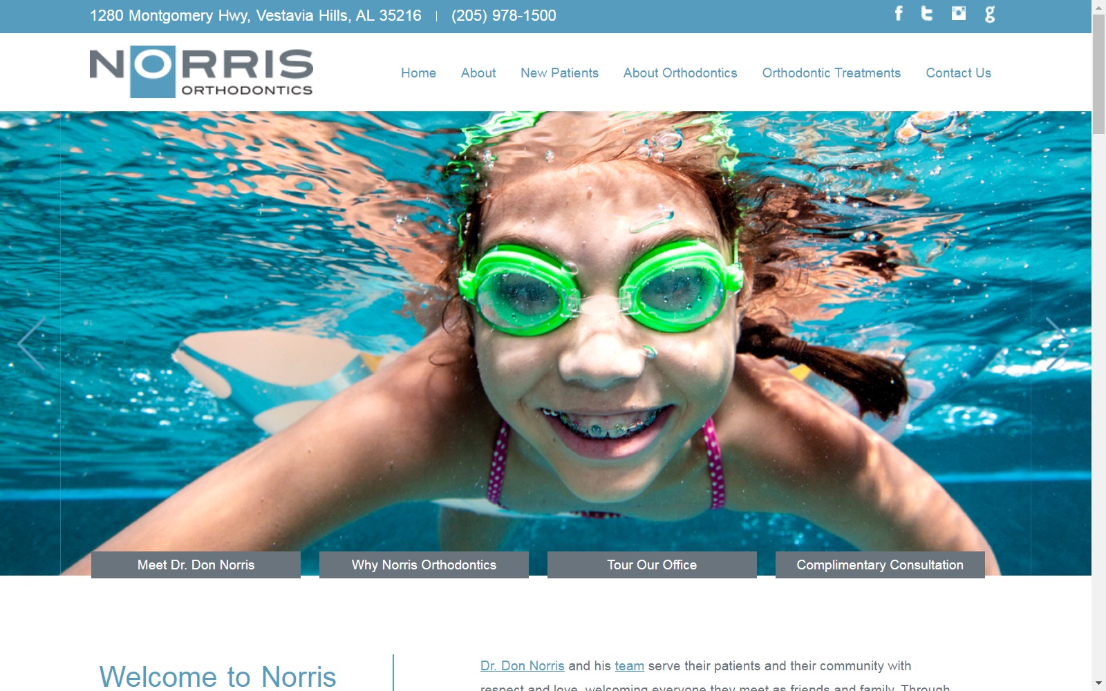 norrisortho.com screenshot