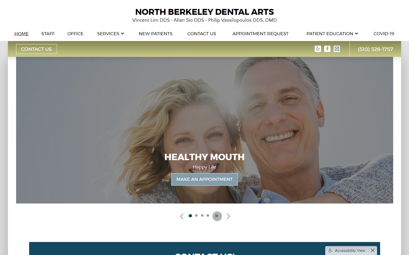 northberkeleydentalarts.com screenshot