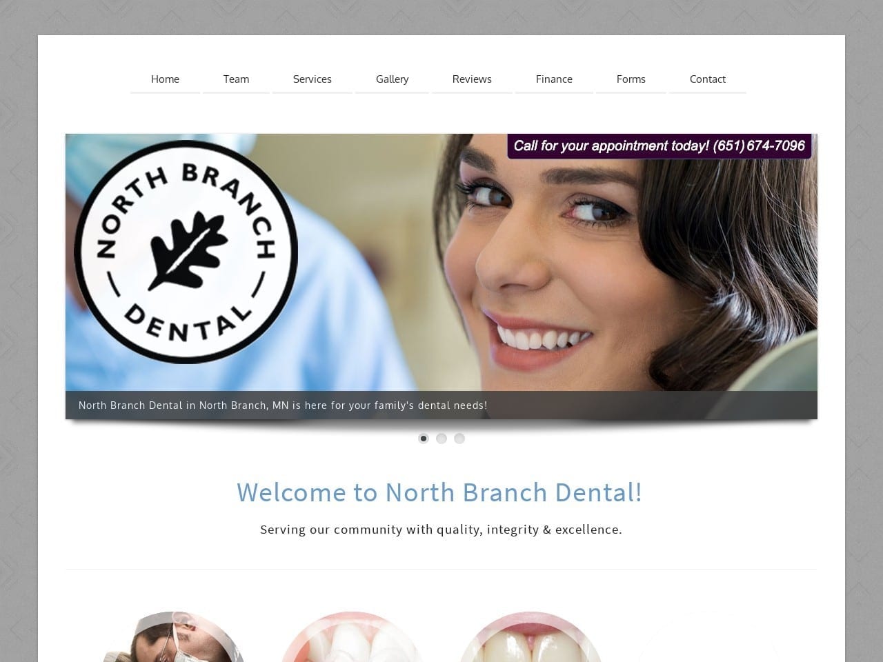 North Branch Dental Website Screenshot from northbranchdental.com