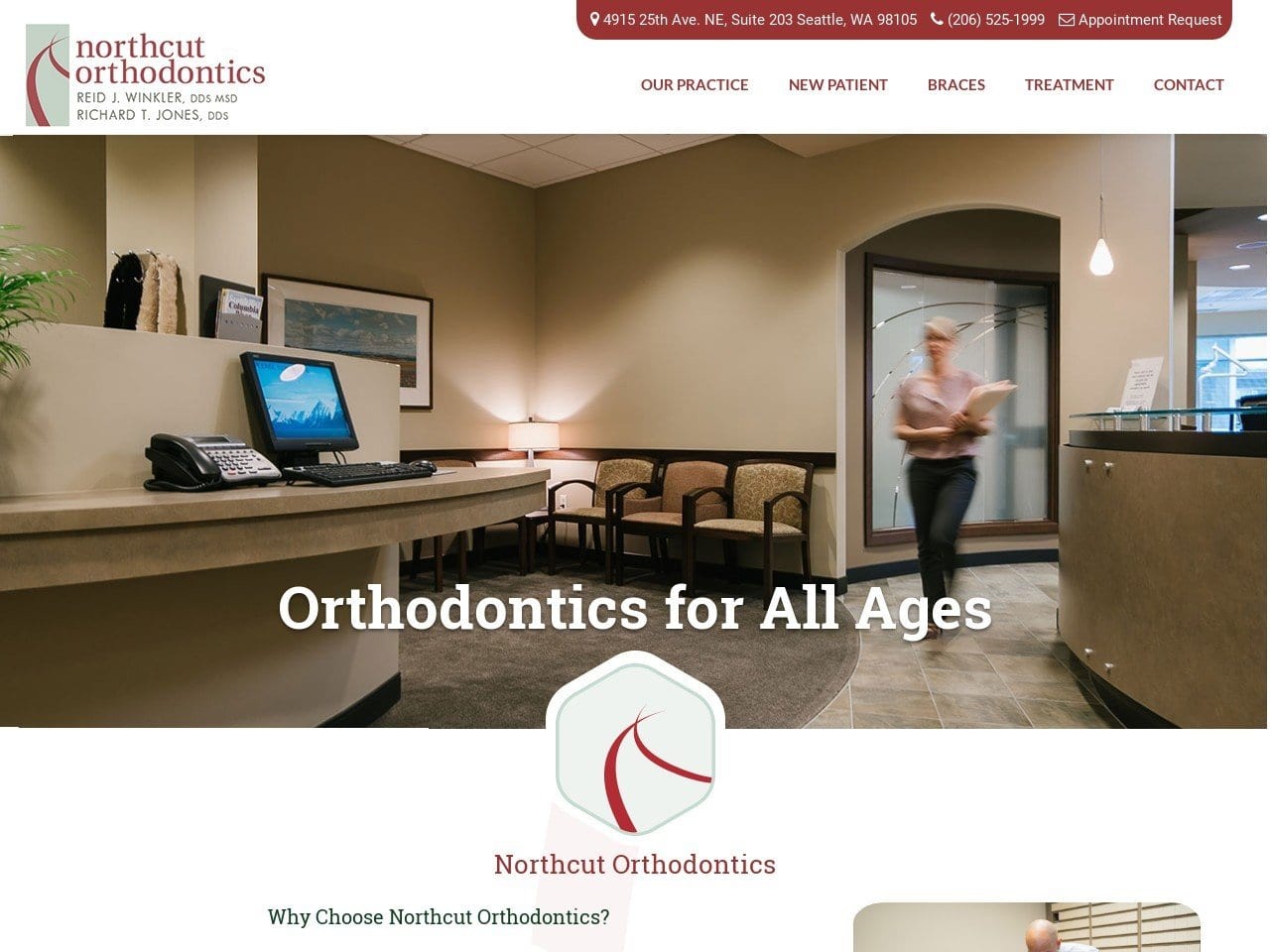 Northcut Orthodontics Website Screenshot from northcutorthodontics.com